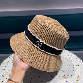 Chanel Шанель, оригинальная модель, шляпа-котел, соломенная шляпа
