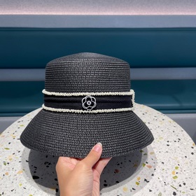 Chanel Шанель, оригинальная модель, шляпа-котел, соломенная шляпа