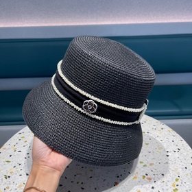 Chanel Шанель, оригинальная модель, шляпа-котел, соломенная шляпа