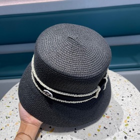 Chanel Шанель, оригинальная модель, шляпа-котел, соломенная шляпа