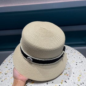 Chanel Шанель, оригинальная модель, шляпа-котел, соломенная шляпа