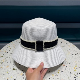 Chanel Шанель, оригинальная модель, шляпа-котел, соломенная шляпа