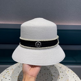 Chanel Шанель, оригинальная модель, шляпа-котел, соломенная шляпа
