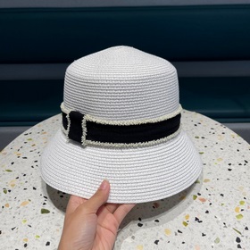 Chanel Шанель, оригинальная модель, шляпа-котел, соломенная шляпа