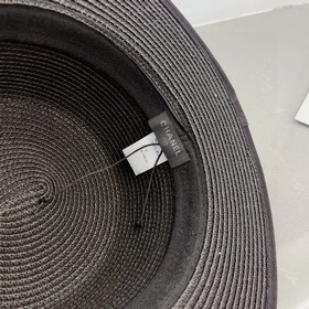 Chanel Шанель, шляпа с плоским верхом, соломенная шляпа, очень об