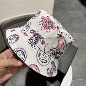 Шляпа-рыбачка Chanel с широкими полями, лаконичный модный фасон, 