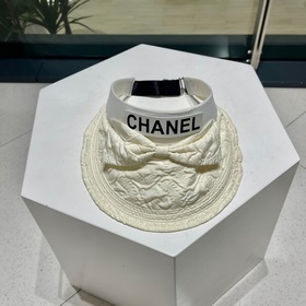 CHANEL Легкая роскошная шляпка в стиле светской дамы с прозрачной