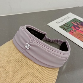 Chanel Канапе с открытой макушкой, соломенная шляпа с козырьком, 