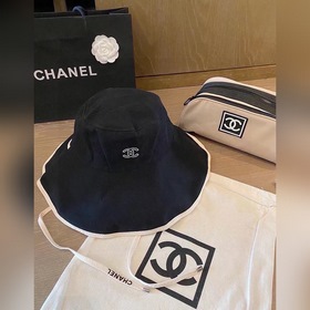 Шляпа-рыбачка Chanel с широкими полями, холщовая шляпа, лаконичны