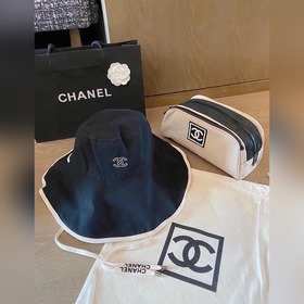 Шляпа-рыбачка Chanel с широкими полями, холщовая шляпа, лаконичны