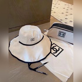 Шляпа-рыбачка Chanel с широкими полями, холщовая шляпа, лаконичны
