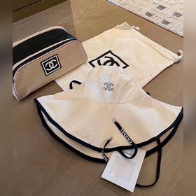 Шляпа-рыбачка Chanel с широкими полями, холщовая шляпа, лаконичны