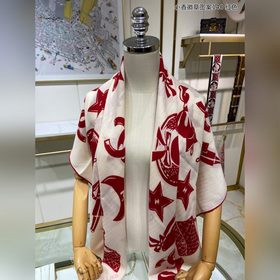Новая модель  【Маленький значок с логотипом 140】 Шарф из кашемир