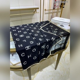Новейшая модель 【Шарф из шелка с буквами Chanel】 Шарф из шелка с 