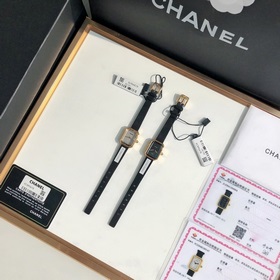 Женские кварцевые часы Chanel Black Gold Small Sugar Cube Настоящ