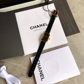 Женские кварцевые часы Chanel Black Gold Small Sugar Cube были со