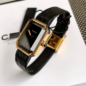Женские кварцевые часы Chanel Black Gold Small Sugar Cube были со