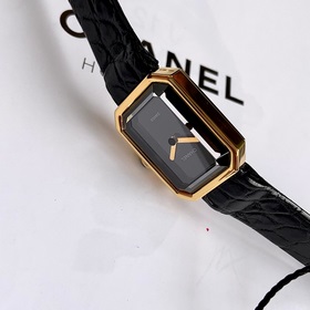 Женские кварцевые часы Chanel Black Gold Small Sugar Cube были со