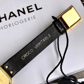 Женские кварцевые часы Chanel Black Gold Small Sugar Cube были со