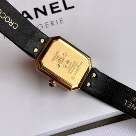 Женские кварцевые часы Chanel Black Gold Small Sugar Cube были со