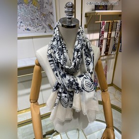 Новый аромат 【Длинный шарф с логотипом Chanel】 Длинный шарф из ка