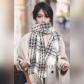 Новый двойной C 【Длинный шарф с вышитым двойным C】 Небольшой аром