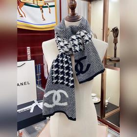 Длинный шарф из кашемира CHANEL, подлинный, уникальный и необыкно