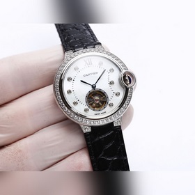 Механические часы Cartier Ballon Bleue для женщин с турбийоном и