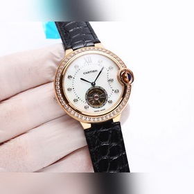 Механические часы Cartier Ballon Bleue для женщин с турбийоном и