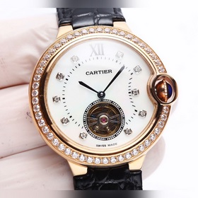 Механические часы Cartier Ballon Bleue для женщин с турбийоном и 
