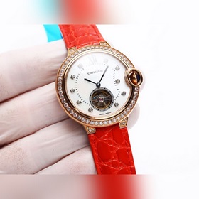 Механические часы Cartier Ballon Bleue для женщин с турбийоном и 