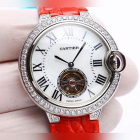 Механические часы Cartier Ballon Bleue для женщин с турбийоном и