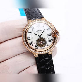 Механические часы Cartier Ballon Bleue для женщин с турбийоном и 