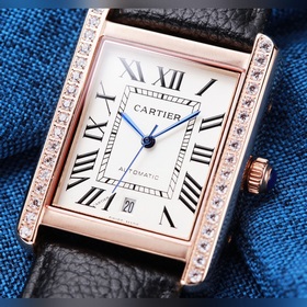 Мужские механические часы Cartier Tank Новый автоматический меха