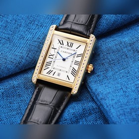 Мужские механические часы Cartier Tank Новый автоматический меха