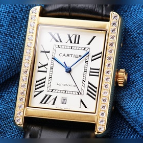 Мужские механические часы Cartier Tank Новый автоматический меха