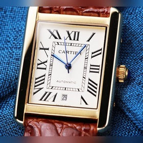 Мужские механические часы Cartier Tank Новый автоматический меха