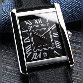 Мужские механические часы Cartier Tank Новый автоматический меха