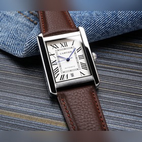 Мужские механические часы Cartier Tank Новый автоматический меха