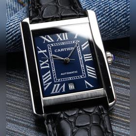 Мужские механические часы Cartier Tank Новый автоматический меха