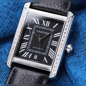 Мужские механические часы Cartier Tank Новый автоматический меха