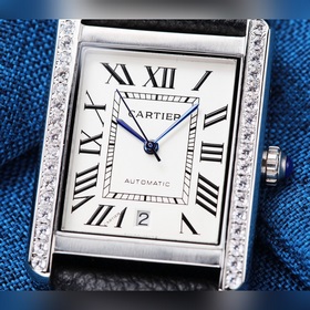 Мужские механические часы Cartier Tank Новый автоматический меха
