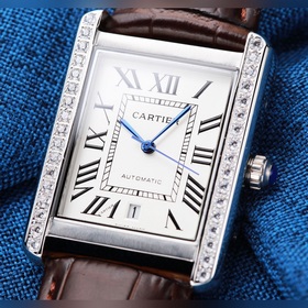 Мужские механические часы Cartier Tank Новый автоматический меха