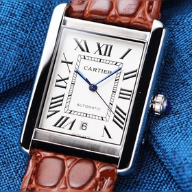 Мужские механические часы Cartier Tank Новый автоматический меха
