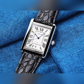 Мужские механические часы Cartier Tank Новый автоматический меха