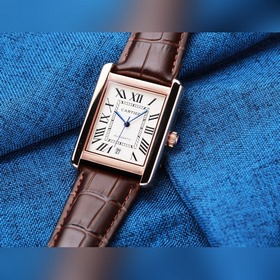 Мужские механические часы Cartier Tank Новый автоматический меха