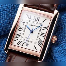 Мужские механические часы Cartier Tank Новый автоматический меха