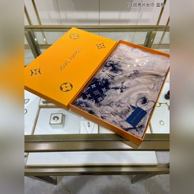 Превосходный длинный шарф из кашемира с блестящими пайетками, нов