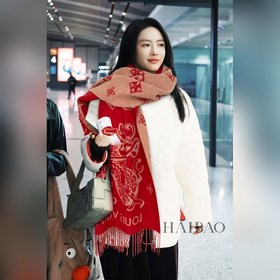 Китайский красный шарф с драконом от Shenglong, новая модель от D