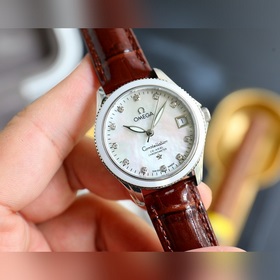 Золотой белый Бренд Omega Модель Новая женская механическая часы